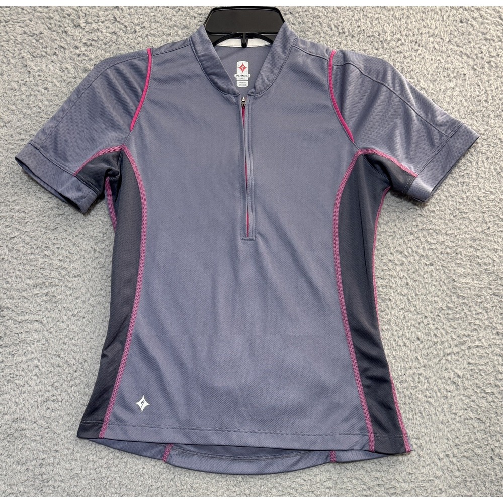 Specialized Womens 1/2 Zip Cycling Jersey Short Sleeve Womens Small Back Pocket
